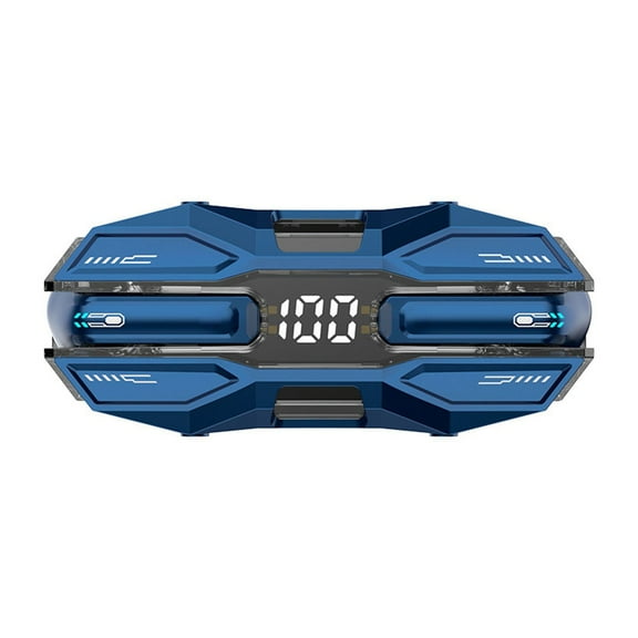 Blue Wireless Bluetooth 5.4 Earbuds Metal In Ear Gaming Headphones With Microphone Low Latency Stereo Sound Blue Color For Music Sports And Mobile Devices