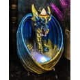 thumbnail image 1 of Blue Wise Dragon Guarding LED Light Crystals Smoky Backflow Cone Incense Burner, 1 of 7