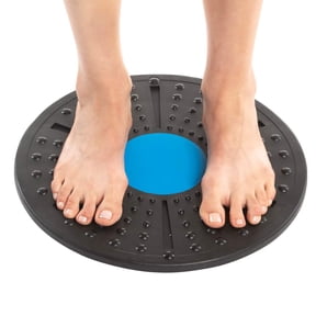 Blue Wobble Balance Board, Compact Core Stability Trainer, 300 LBS Capacity Lightweight Exercise Disc for Home Gym