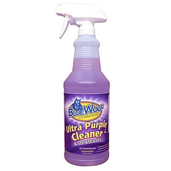Blue Wolf Sales & Service BW-PQ Ultra Purple Cleaner & Degreaser Spray Bottle - 32 oz