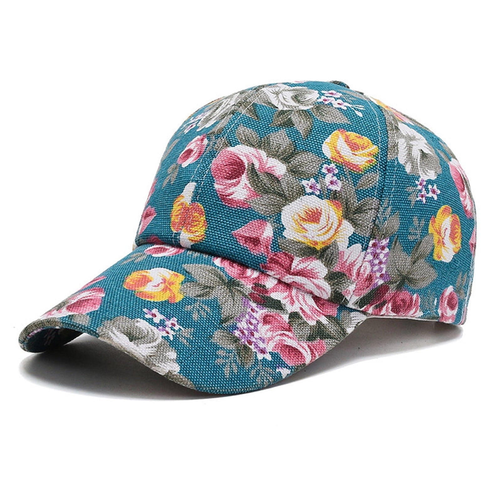 Blue Women's Baseball Caps, Peony Color Baseball Cap Casual Trend Duck ...