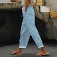 thumbnail image 1 of Blue Women's Casual Pants, Women'S Printed Everyday Casual Drawstring Pants,Women's Casual Pants XXL, 1 of 4