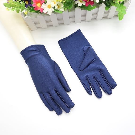 Blue Women's Gloves Mittens, 3 Pairs Cotton Gloves Resuable Soft Works Glove Or Moisturizing Dry Hands Jewelry Silver Archival Costume Inspection,Women's Accessories Gloves Mittens