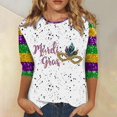 thumbnail image 1 of Blue Women's Short Sleeve T-shirt, Women'S Quarter Sleeved Round Neck Carnival Lobster Printed T Shirt,Women's Short sleeve T-shirt 3XL, 1 of 4