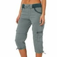 thumbnail image 1 of Blue Women's Shorts, Summer Women Multi Pocket Trousers Outdoor Casual Sports Cropped Pants Overalls Thin Loose Cargo Shorts,Women's Shorts 3XL, 1 of 9