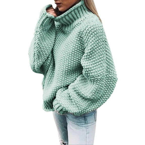 Blue Womens Fall Tops Solid Casual Long Knitted Sleeve Off The Sweater Womens Shoulder Pullover Sweaters for Women