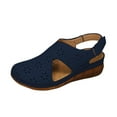 thumbnail image 1 of Blue Womens Slip On Casual Shoes Featuring A Gentle Heel Lift And Breathable Upper Material, 1 of 5