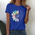 thumbnail image 1 of Blue Womens Summer Tops Womens Fashion Workout T Shirts Athletic Plus Size Tops Summer Trendy Clothes 2025 Short Sleeve Spring Tee Shirts for Women, 1 of 6