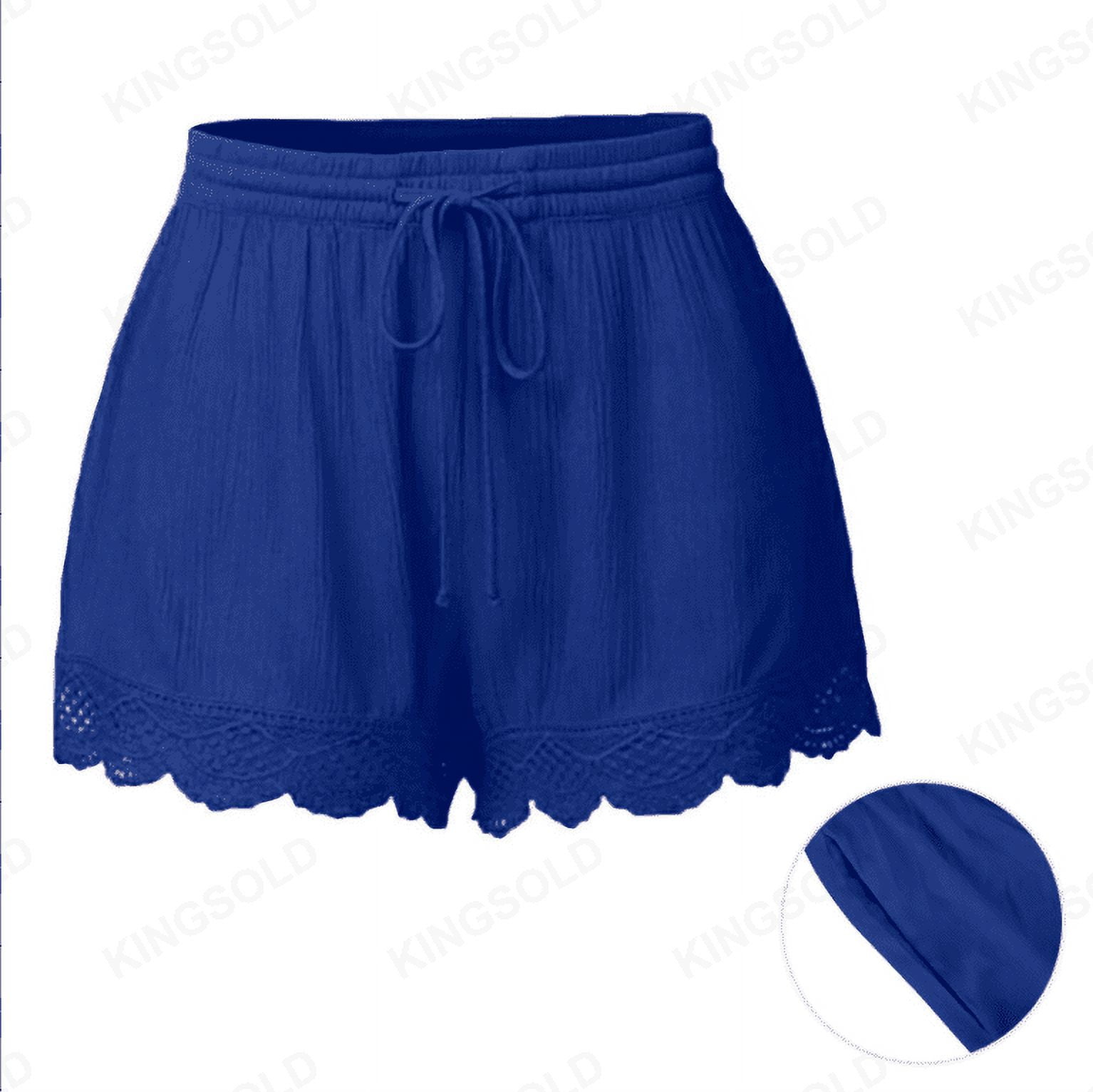 Blue Cotton Casual Pant for Women main image 1