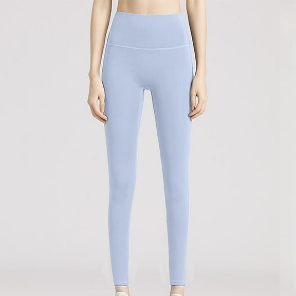 Blue Womens Sweatpants Women's Solid Color Fashionable Casual Sports Hip Lifting High Elastic Tight Yoga Pants Casual Pants Women