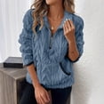thumbnail image 1 of Blue Womens Tops Women's Fashionable and Casual Halloween Letter Print Round Neck Long Sleeved Top Sweatshirt Fall Outfits for Women 2025, 1 of 5