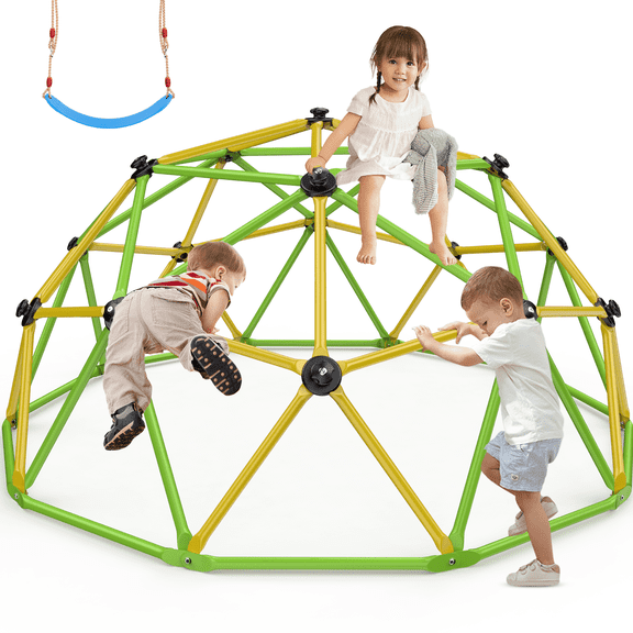 BlueWood Outdoor Climbing Dome Geodome 10-Foot Steel Green for Kids