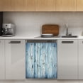 thumbnail image 1 of Blue Wood Grain Print Dishwasher Magnet Cover Decorative Sticker for Home Cabinet Kitchen 23" x26", 1 of 5