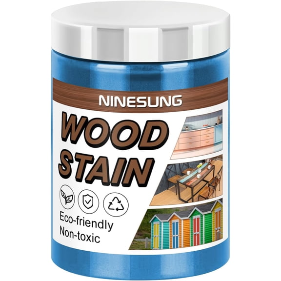 Blue Wood Stain and Dye Powder for Indoor and Outdoor Furniture | Fast Drying Wood Pigment Coloring (Blue, 4 Ounces)