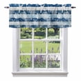 thumbnail image 1 of Blue Wood Striped Valance Curtain Nautical Starfish Coral Shell Vintage Window Valances Rod Pocket Short Curtains Window Treatments for Kitchen Bedroom Bathroom Laundry 54" x 18", 1 of 9