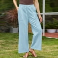 thumbnail image 1 of Blue Work Clothes for Women 2024, Cotton Womens Summer Pants, Women'S Business Pants, S Work Pants for Women, Solid Women'S Work Pants, Weekend Solid Color Leisure Capri Pants for Women, 1 of 6
