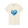 thumbnail image 1 of Blue-World-Map-Heart Mens Graphic Tee, 100% Cotton, Casual Summer Wear BAA178, 1 of 2