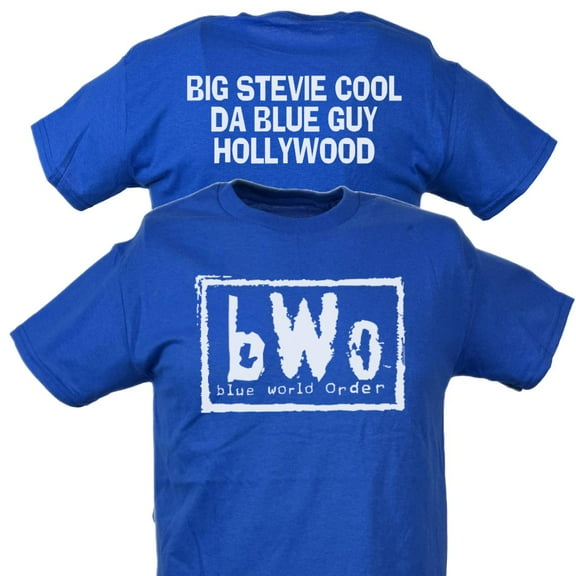 Blue World Order bWo Blue Meanie Big Stevie Cool ECW Mens T-shirt 4XL