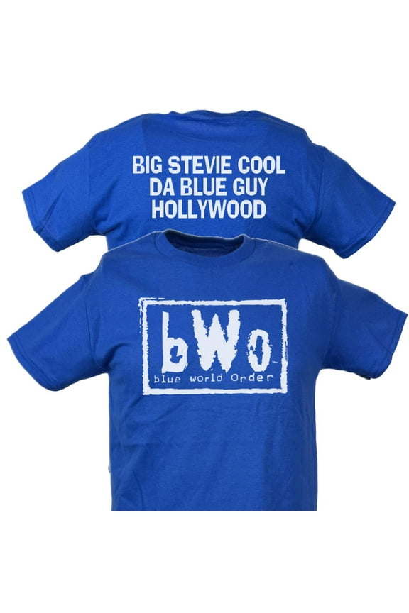 Blue World Order bWo Blue Meanie Big Stevie Cool ECW Mens T-shirt XL