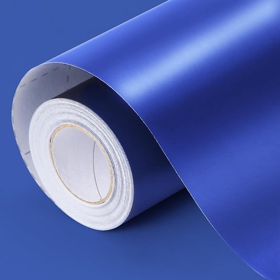 Blue Wrapping Paper, 17inch x 33ft Matte Metallic Royal Blue Solid Color Wrapping Paper Roll, Gift Wrapping Paper for Father's Day, Birthday, Christmas, Baby Shower, Wedding, Valentine's Day