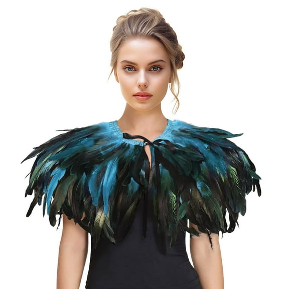 Blue Wraps Women's Shawl Crow Collar Carnival Shawl