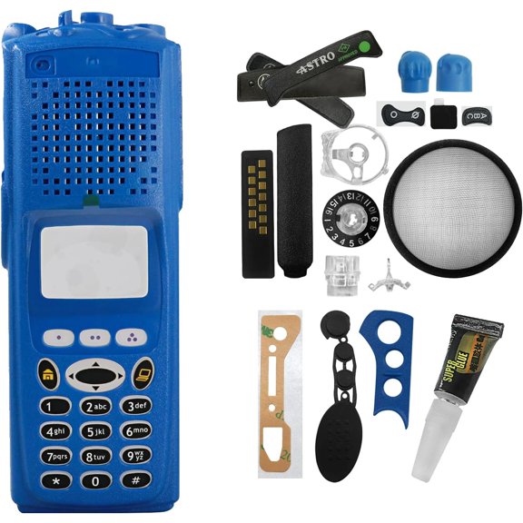 Blue XTS5000 Housing Case Front Cover without Copper Switch Compatible with Radio XTS5000 Model III M3