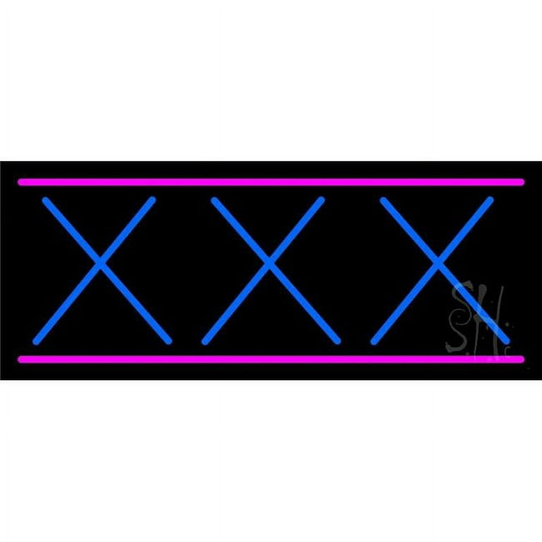Blue Film 3x Video - Blue Xxx Pink Lines Clear Backing Neon Sign - Pink & Blue - 13 in. Tall x  32 in. Wide - Walmart.com