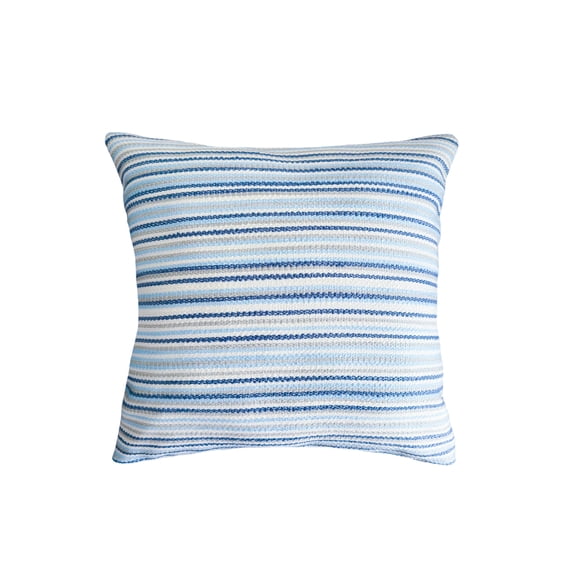 Blue Yacht Stripe 20x20 Indoor Outdoor Pillow Default Title