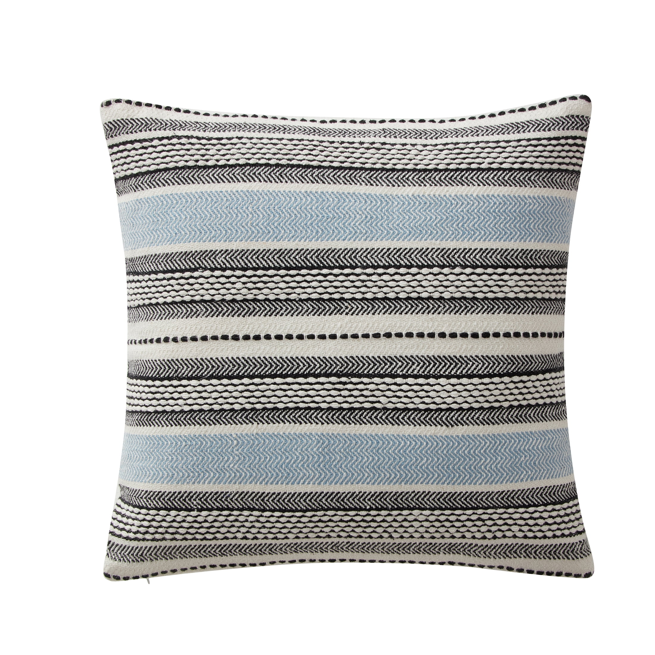 Mainstays Woven Stripe Decorative Pillow, 18 x 18, Gray