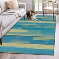 thumbnail image 1 of Blue Yellow Area Rug 3x5 FT, Non Slip Entryway Bedside Carpet, Vintage Farmhouse Abstract Wooden Grain Washable Soft Floor Carpet Indoor Mat Throw Rug for Dorm Kitchen Home Office, 1 of 9