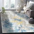 thumbnail image 1 of Blue Yellow Area Rug, Modern Oil Painting Abstract Art Carpet, Soft Non-Skid Carpet Throw Rugs For Kids Teen Girls Boys Bedroom Living Room Bathroom Classroom Office 3 x 5ft, 1 of 6