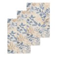 thumbnail image 1 of Blue Yellow Botanical Kitchen Dish Towels for Drying Dishes Set of 3, Vintage Spring Summer Waffle Weave Microfiber Hand Tea Bathroom Towels Quick Dry & Absorbent Towel 15.7x23.6, 1 of 7