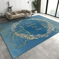thumbnail image 1 of Blue Yellow Creative Texture Kid Area Rugs, Modern Simple Stylish Carpet Outdoor Indoor Washable Rug, Art Floor Mat Indoor Rugs Soft Mats for Bedroom Living Room Nursery Kids Room 3x5ft, 1 of 6