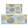 thumbnail image 1 of Blue and Yellow Floral Pattern Kitchen Rugs Sets Of 2,Anti Fatigue Kitchen Mat Rugs Non Slip Washable,Decorative Kitchen Floor Mats for Kitchen,Sink,Laundry,17"x30"+17"x47", 1 of 7