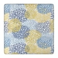 thumbnail image 1 of Blue and Yellow Floral Pattern Square Fitted Tablecloth with Elastic Edge,Square Table Cover,Washable Elastic Table Cover for Home Kitchen Party Decor 36"x36", 1 of 6