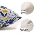 thumbnail image 1 of Blue Yellow Floral Pillow Covers 12x20 Set of 2 Flower Block Print Decorative Lumbar Throw Pillowcases Outdoor Spring Summer Farmhouse Rectangle Cushion Cases Decor for Home Couch Sofa Bed, 1 of 6