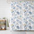 thumbnail image 1 of Blue Yellow Floral Shower Curtains for Bathroom, Spring Birds Garden Botanical Blossom Waterproof Fabric Shower Curtain, Decorative Bathroom Curtain for Bathtub, 72"x72" , No Hooks Included, 1 of 9