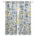 thumbnail image 1 of Blue Yellow Floral Spring Blackout Curtains 84 Inches Long for Bedroom, Summer Botanical Pastoral Green Thermal Insulated Room Darkening Black Out Window Curtain Panels Grommet Drapes for Living Room, 1 of 8