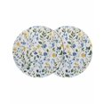 thumbnail image 1 of Blue Yellow Floral Spring Round 13 Inch Placemats Set of 2, Summer Pastoral Botanical Green HeatResistant Non Slip Place Mats for Dining Table, Wipeable Braided Kitchen Table Mats for Housewarming, 1 of 9