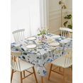 thumbnail image 1 of Blue Yellow Floral Spring Tablecloth Rectangle Table Cloth 60x102, Waterproof Tablecloth Outdoor Table Cloth, Summer Botanical Green Pastoral Washable Table Cover for Kitchen Dinning Party, 1 of 8