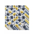 thumbnail image 1 of Blue Yellow Flower Cloth Napkins Set of 4 Reusable Dinner Napkins, Retro Country French Daisy Floral Cocktail Napkin Washable Table Napkins for Wedding/Holiday Party/Baby Shower 20"x20", 1 of 7