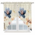 thumbnail image 1 of Blue Yellow Flowers Swag Valances for Windows 2 Pack, Kitchen Window Curtains 36 Inch Length, Spring Summer Garden Wildflowers Retro Privacy Swag Curtains for Living Room/Bathroom 36"x36", 1 of 8