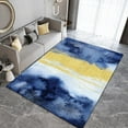thumbnail image 1 of Blue-Yellow Gradient Carpet, Marble Area Rugs, Doormat Fine Pile High Density Comfortable Foot Feeling Suitable For Living Room Study Bedroom 5x6ft, 1 of 6