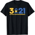 thumbnail image 1 of Blue Yellow Heart 21 World Down Syndrome Awareness Day 3 21 T-Shirt men and women can wear, black, white, gifts, 1 of 4