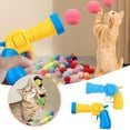 Blue Yellow Interactive Cat Toy Ball Launcher Set 5.91in with 2 ...