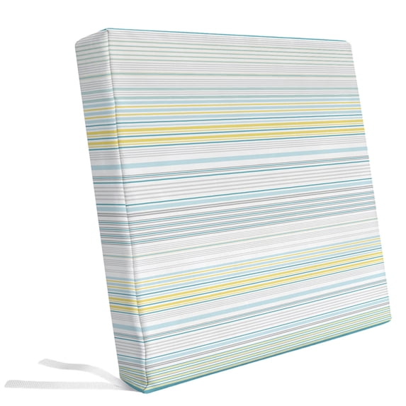 Blue Yellow Line Abstract Stripes Outdoor Seat Cushion Covers Set of 2 ...