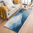 thumbnail image 1 of Blue Yellow Marble Kitchen Runner Rug 2x6 Washable Runners for Hallway Non Slip Modern Abstract Art Ink Painting Large Area Rug Indoor Floor Carpet for Bathroom Laundry Entryway Bedroom Living Room, 1 of 8