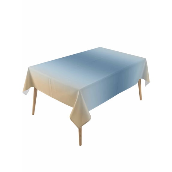Blue Yellow Ombre Table Cloth, Waterproof Tablecloth for Rectangle Tables, Farmhouse Modern Gradient Art Reusable Washable Fabric Table Cover for Restaurant Kitchen Dining Tables 54"x108"