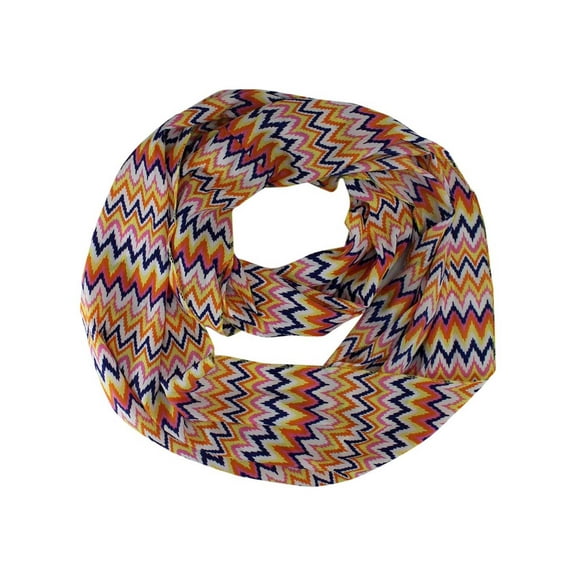 Blue Yellow Orange Tribal Chevron Infinity Neck Scarf