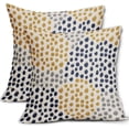 thumbnail image 1 of Blue Yellow Pillow Covers 16x16 Set of 2 Boho Design Gray Polka Dot Throw Pillows Modern Art Trendy Print Decorative Outdoor Pillowcase Square Cushion Cover Linen Pillow Case for Home Sofa Couch Bed, 1 of 6